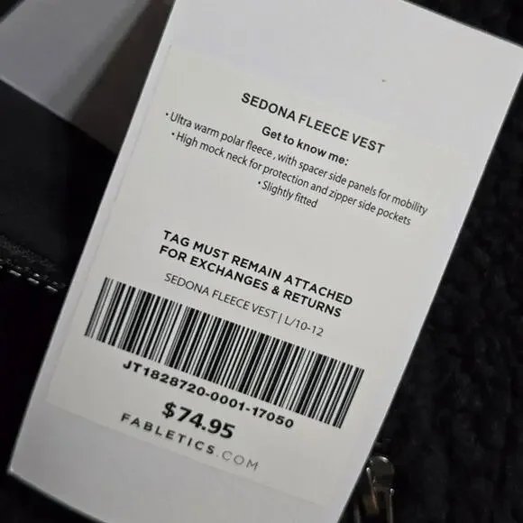 Fabletics Fleece Vest NWT - Picture 5 of 6